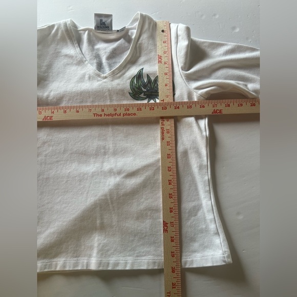 Vintage Y2K 2005 Harley-Davidson v-neck baby white tee Ozarks Springfield sz M - Picture 8 of 10